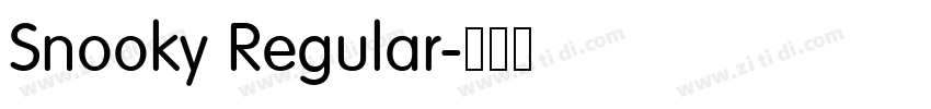 Snooky Regular字体转换